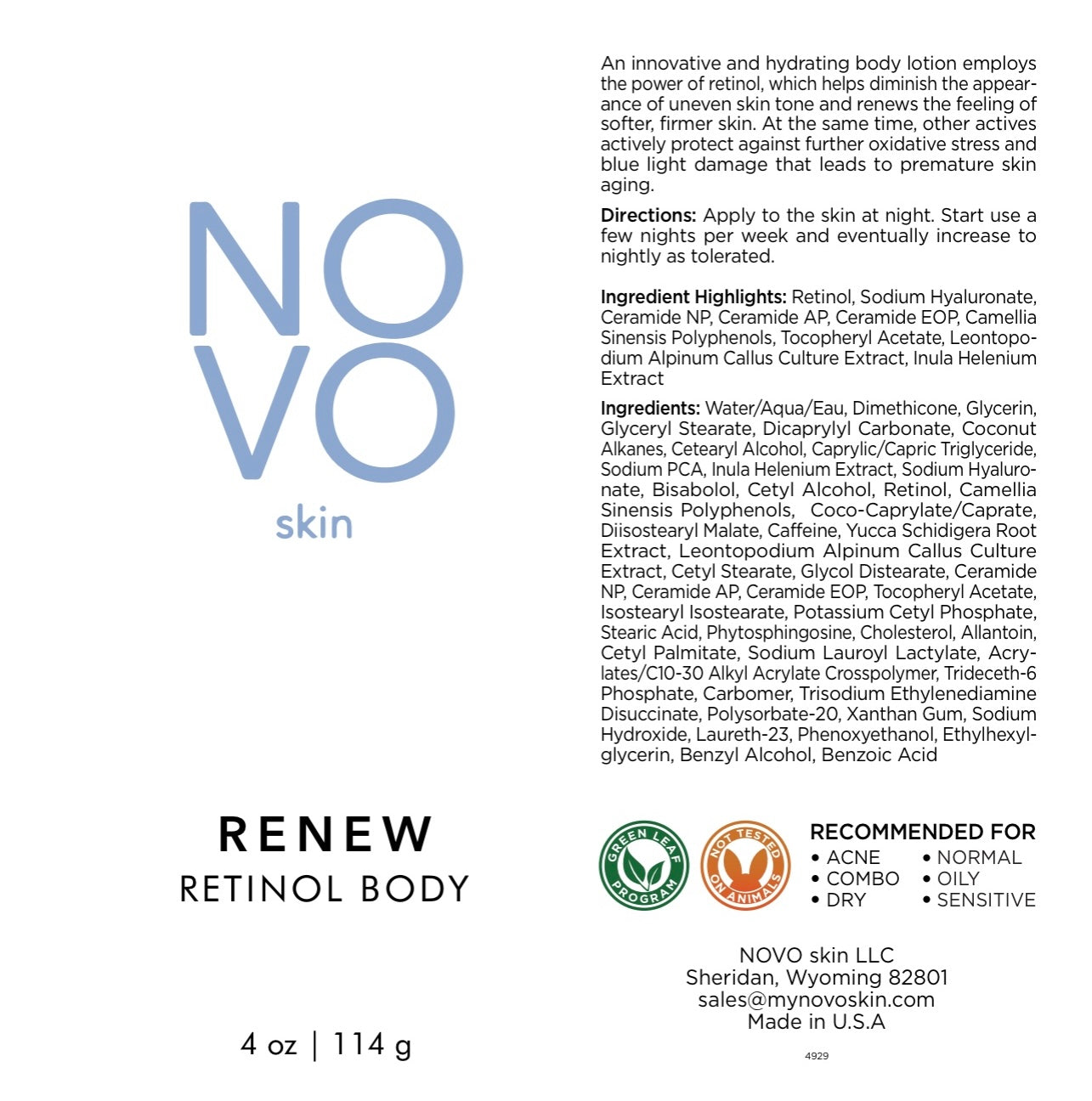 RENEW Body Retinol