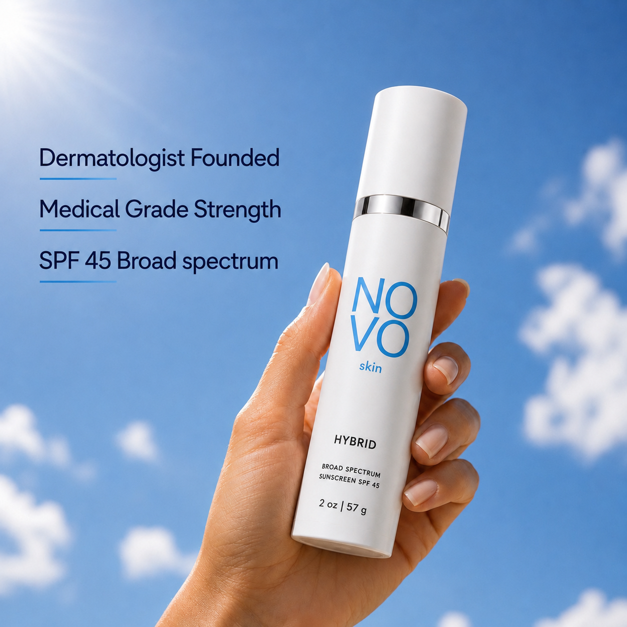 HYBRID Non-tinted SPF 45 Sunscreen