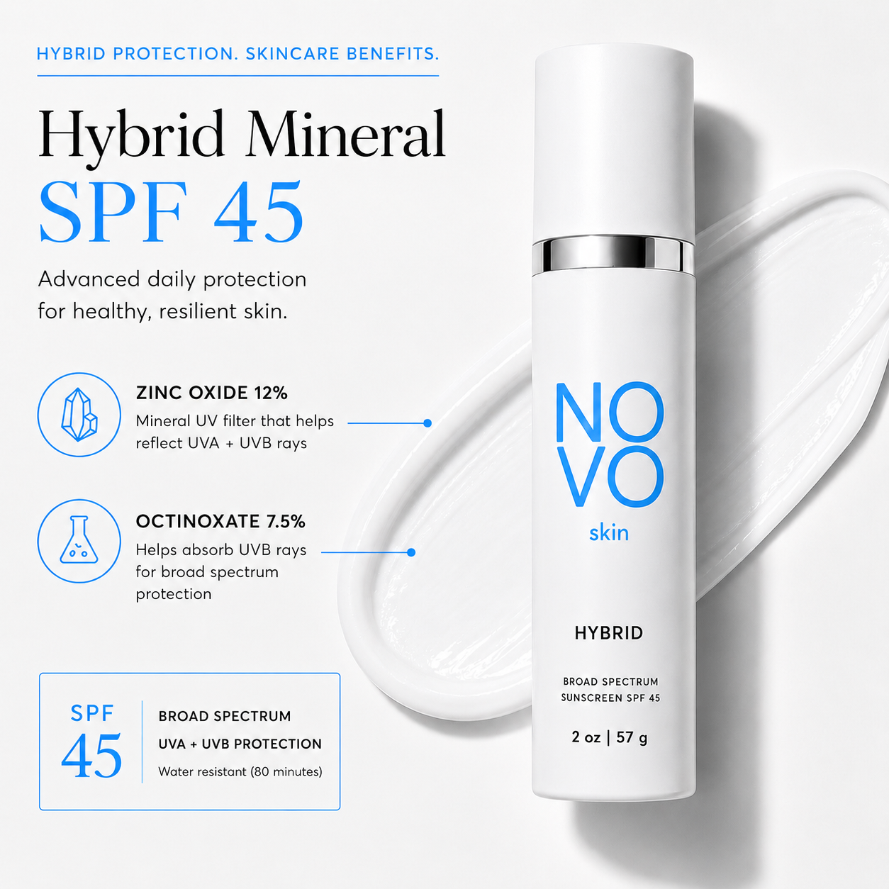 HYBRID Non-tinted SPF 45 Sunscreen